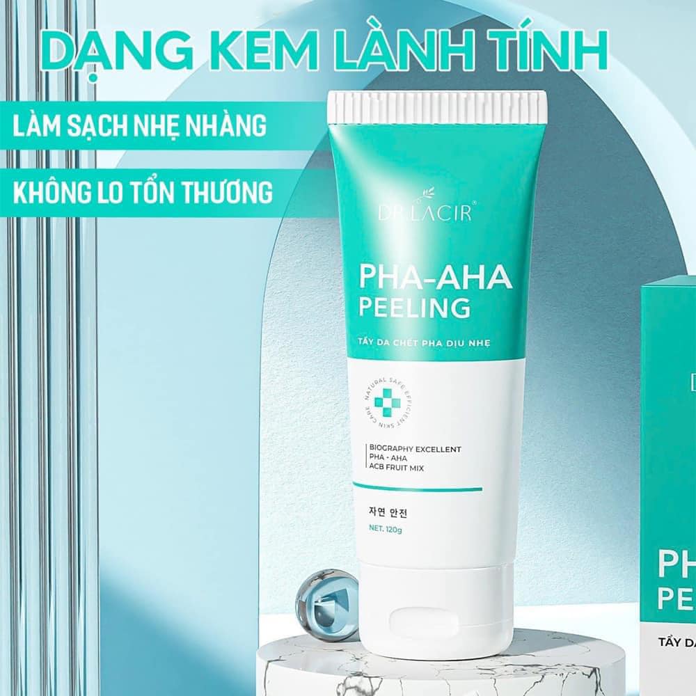 Tẩy Tế Bào Chết Mặt Dr Lacir PHA-AHA Peeling  120g nói không với bào mòn kích ứng