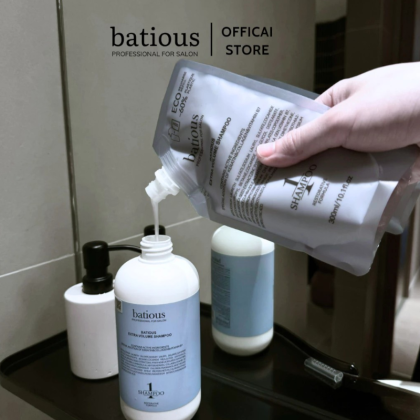 Dầu Gội Refill Batious Extra Volume Shampoo Màu Xanh Dạng Túi 300ml  giúp tóc khỏe đẹp