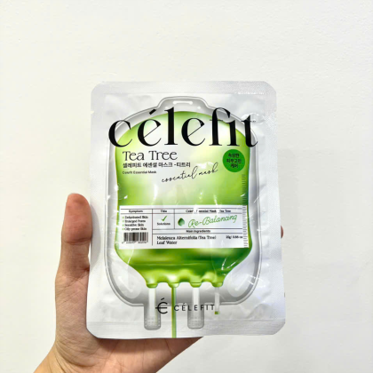Mặt Nạ Giảm Dầu Ngừa Mụn Celefit Mask Tea Tree 23g 10 Miếng  Mặt Nạ Tràm Trà Cho Da Dầu Mụn