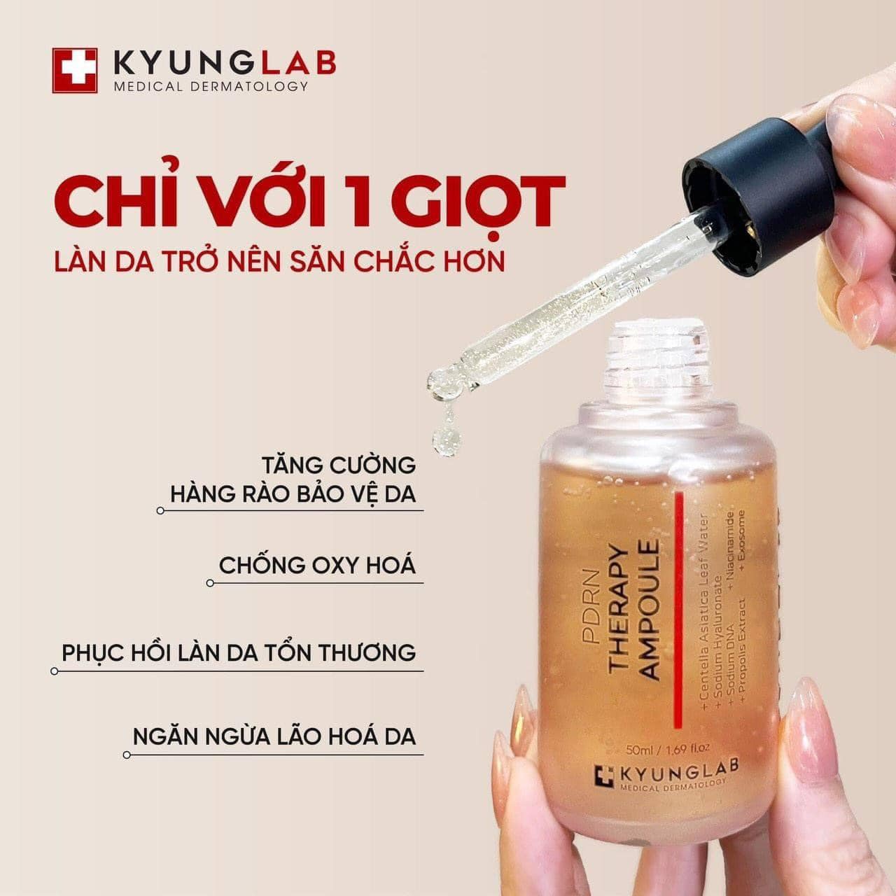 Serum Tế Bào Gốc Phục Hồi KyungLab PDRN mang lại trải nghiệm hiệu quả trong vấn để đẩy lùi và cải thiện lão hóa