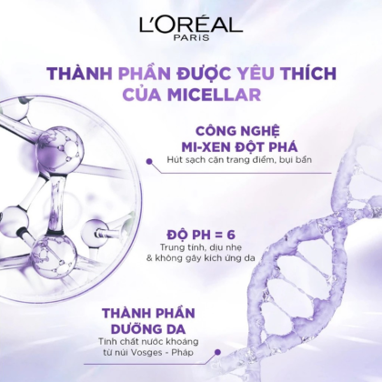 Nước Tẩy Trang Làm Sạch Và Cấp Ẩm Loreal Revitalift Hyaluronic Acid Hydrating Micellar Water