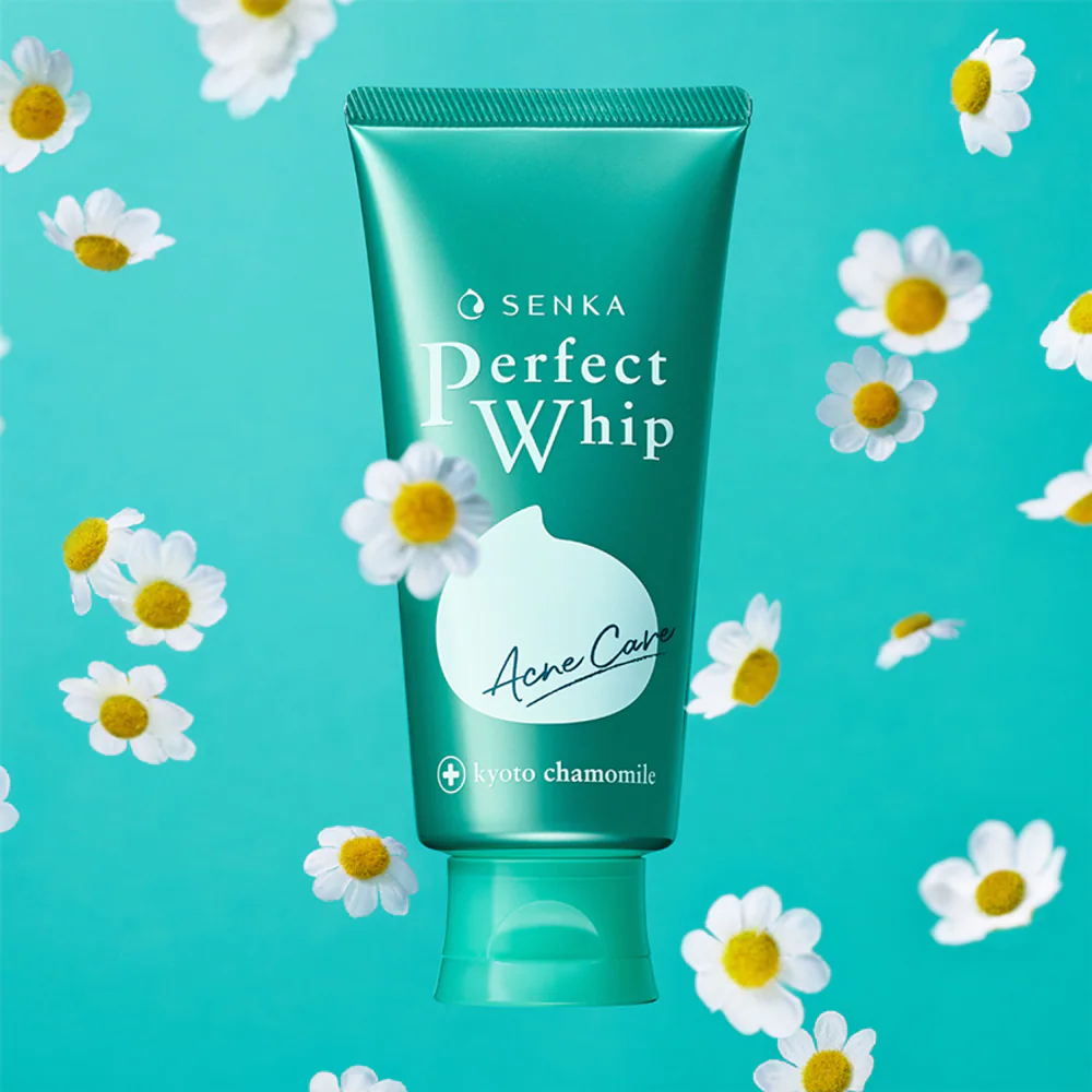 Sữa Rửa Mặt Senka Perfect Whip Acne Care 100g  làm sạch dầu và kiểm soát mụn ngay từ bước làm sạch