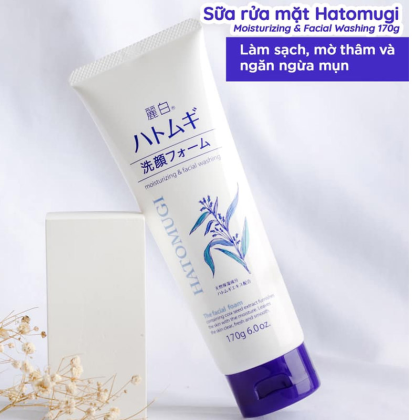 Sữa Rửa Mặt Chiết Xuất Ý Dĩ Làm Hỗ Trợ Sáng Da Reihaku Hatomugi 170Gr