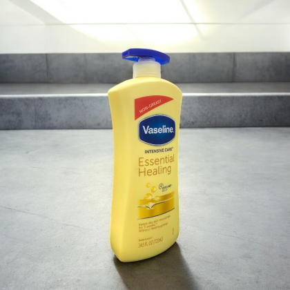 Sữa Dưỡng Thể Vaseline Intensive Care Essential Healing Màu Vàng 725ml