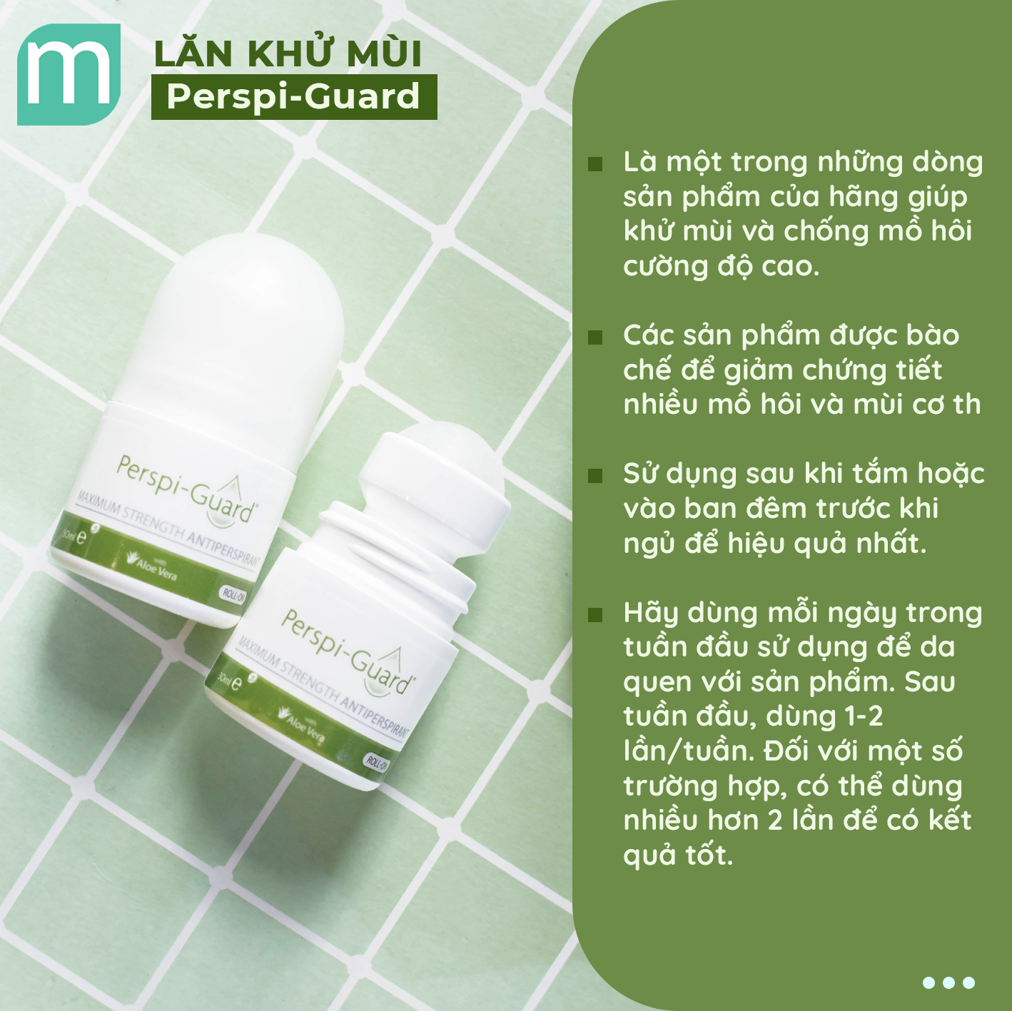 Lăn Khử Mùi Perspi-Guard Maximum Strength Antiperspirant Roll-On 30m