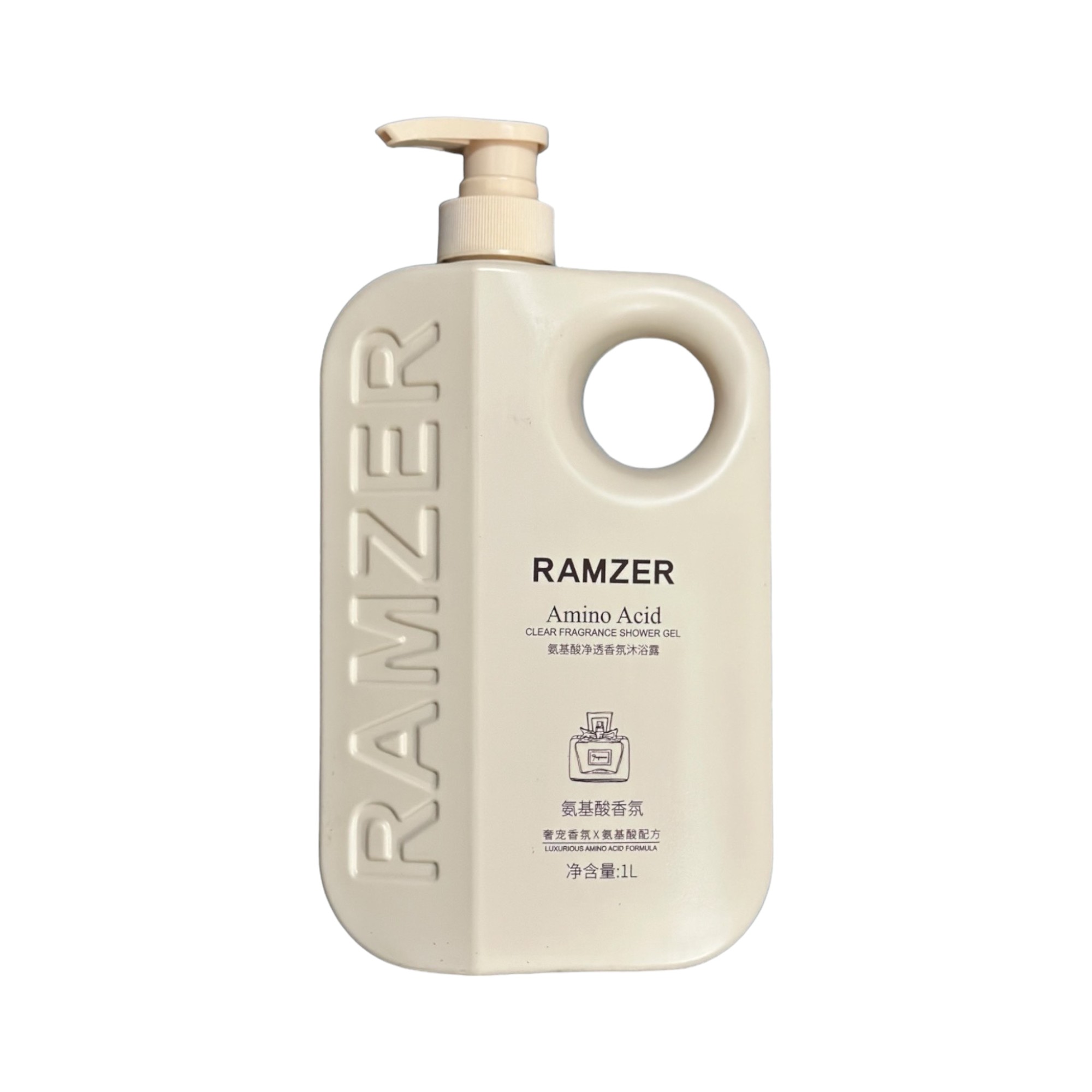 Sữa Tắm Ramzer Hương Nước Hoa Chai Màu Vàng 1L  hỗ trợ làm sạch hiệu quả, da sạch mà căng mịn ẩm