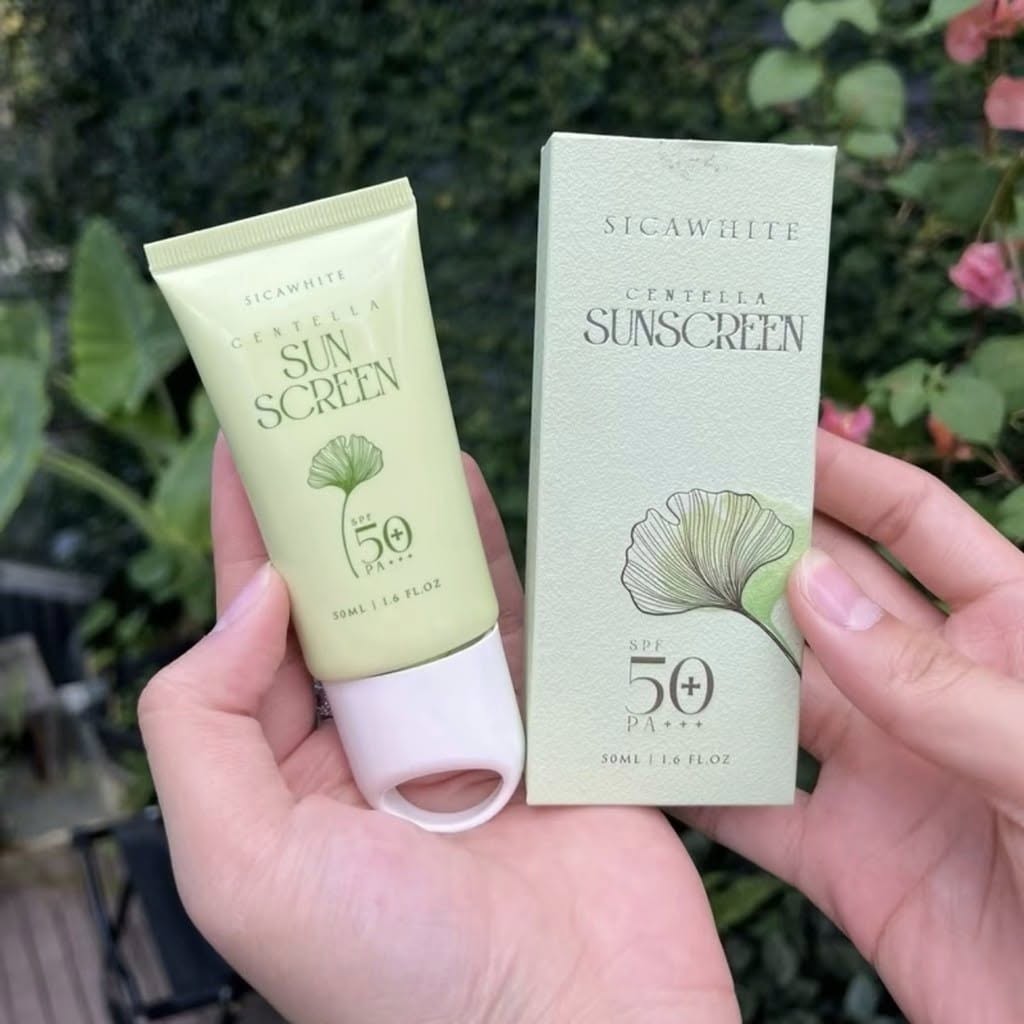 Kem Chống Nắng Rau Má Sica White Centella dưỡng trắng da cấp ẩm và chống các tia UVA  UVB