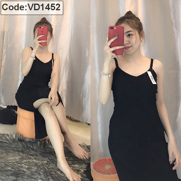 Váy len tăm body cổ lọ dáng dài Maxi hàng Quảng Châu | Shopee Việt Nam