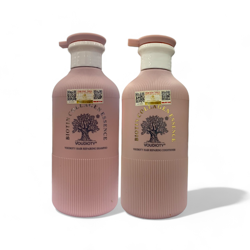Dầu gội xả hấp dầu dưỡng tóc Biotin collagen essence pink 500ml