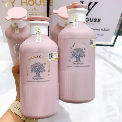 Dầu gội xả hấp dầu dưỡng tóc Biotin collagen essence pink 500ml