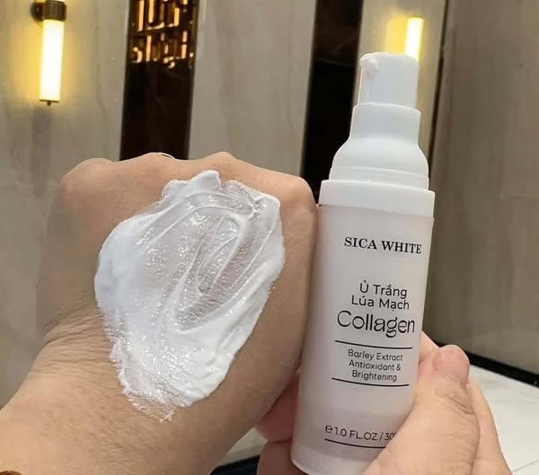 ủ trắng Lúa mạch nhà Sica White này siêu tiện lợi với chất kem sánh mịn