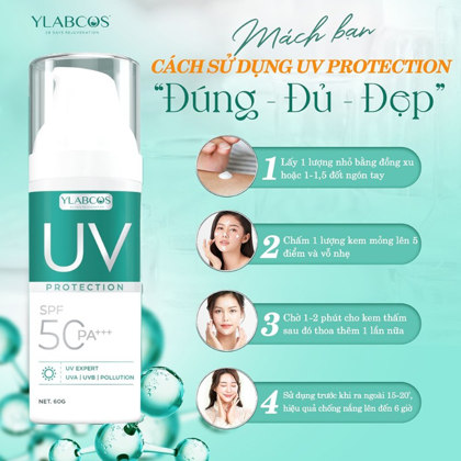 Cách sử dụng Chống Nắng Đa Tầng UV Protection Ylabcos
