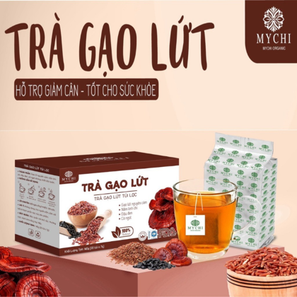 Trà Giảm Cân Gạo Lứt Mychi 120g - Hộp 20 Túi x 6g