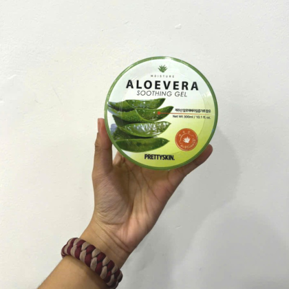 Gel Dưỡng Da Lô Hội  Pretty Skin Aloe Vera Soothing Gel với chiết xuất hoàn toàn từ lô hội nguyên chất 100%