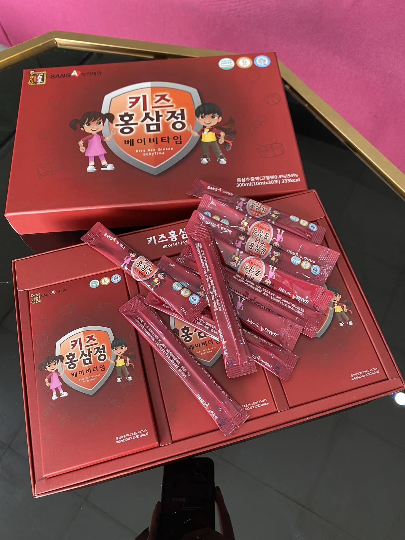 Hộp 30 Gói Nước Uống Hồng Sâm Baby Sanga Hàn Quốc