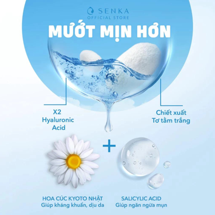 Nước tẩy trang Micellar All Clear Water Fresh Senka Nourish Màu Xanh Dương 230ml giúp làm sạch lớp trang điểm khó trôi bụi bẩn bã nhờn