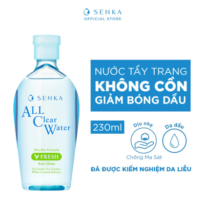 Nước Tẩy Trang Senka All Clear Micellar Màu Xanh Lá 230ml Dành Cho Da Dầu Nhờn