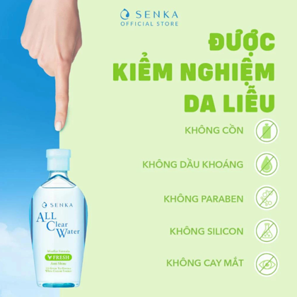 Nước Tẩy Trang Senka All Clear Micellar Màu Xanh Lá 230ml