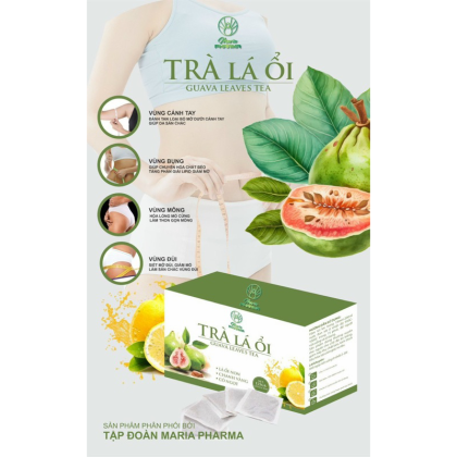 Trà Là Ổi Hỗ Trợ Giảm Mỡ Tăng Cường sức đề kháng Guava Leav Tea Maria Pharma
