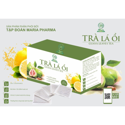 Trà Là Ổi Hỗ Trợ Giảm Mỡ Tăng Cường sức đề kháng Guava Leav Tea Maria Pharma