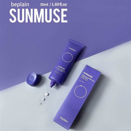 kem chống nắng Beplain Sunmuse Tone Up & Correcting Sunscreen với màu tím