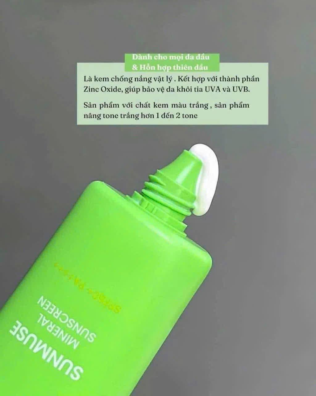 Kem Chống Nắng Beplain Sunmuse Màu Xanh Lá xa lánh mọi tác nhân kích ứng
