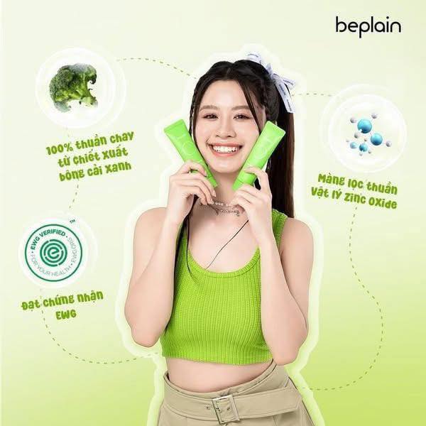 Kem Chống Nắng Beplain Sunmuse Màu Xanh Lá xa lánh mọi tác nhân kích ứng