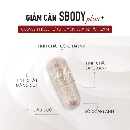 Viên nang Giảm Cân Sbody Plus+ sở hữu thành phần từ thiên nhiên sẽ giúp bạn giảm cân an toàn hiệu quả