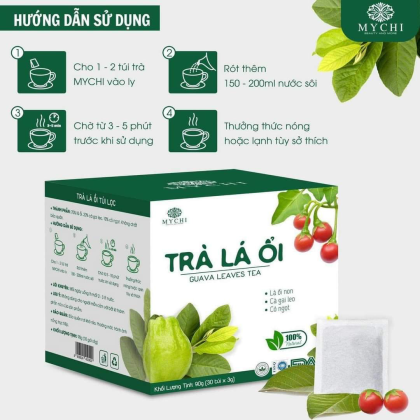 Công DụngTrà Lá Ổi Hỗ Trợ Giảm Cân Mychi Hộp 30 gói