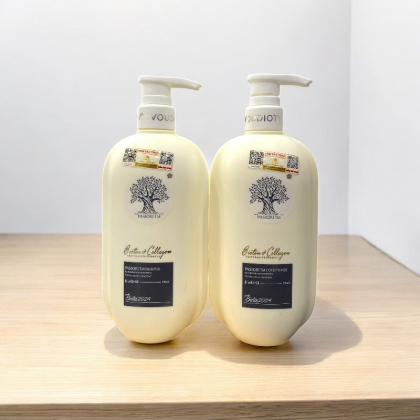 Comboo Dầu Gội Xả Biotin & Collagen Voudioty  Phục Hồi Trắng 500ml mẫu 2024