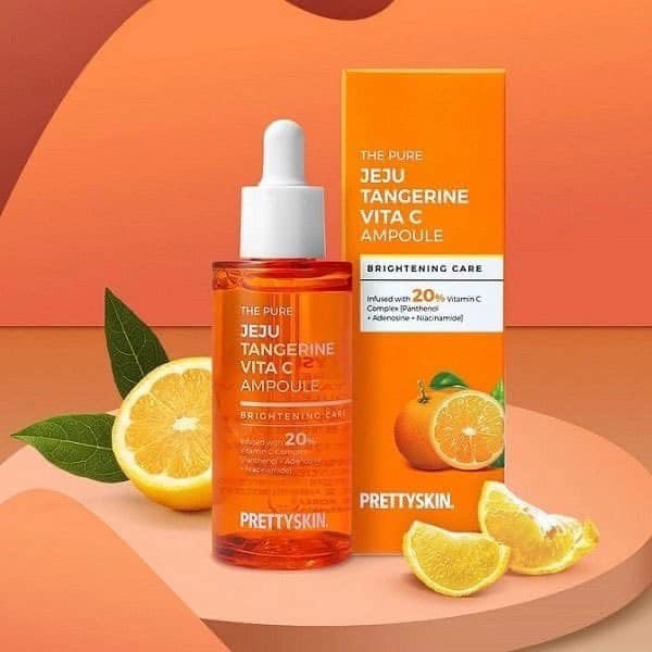 Serum Trắng Da Prettyskin The Pure Jeju Tangerine Vita C Ampoule 52ml
