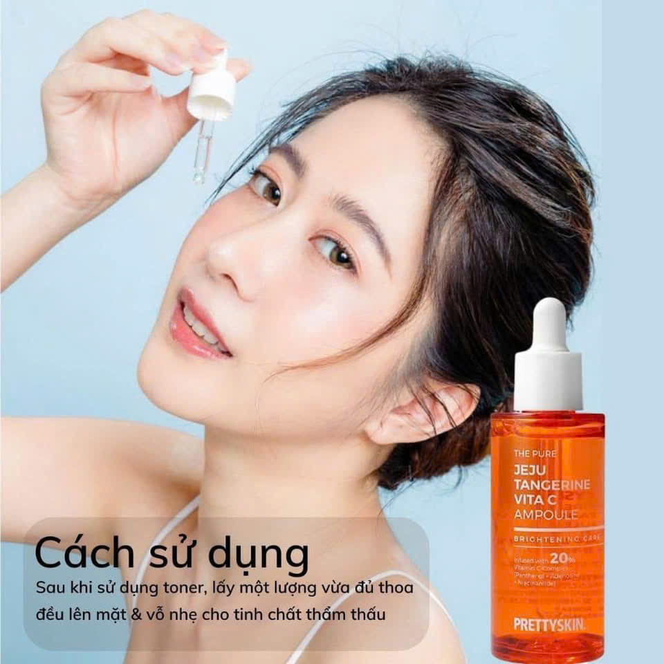 Tinh Chất Dưỡng Sáng Da Vita C Pretty Skin The Pure Jeju Tangerine Vita C Ampoule
