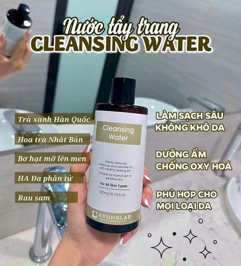 Nước Tẩy Trang Kyung Lab Cleansing Water siêu thẩm thấu đẩy sạch bụi bẩn cho da mặt sáng mịn
