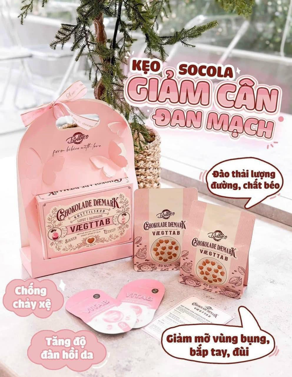 Kẹo Socola Giảm Cân Chokolade Danmark Vaegttab