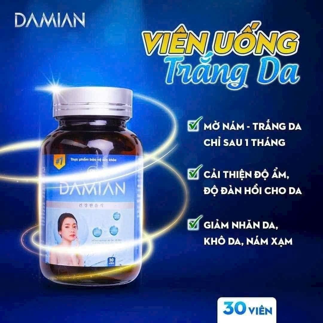 Thành phần Viên uống trắng da Damian