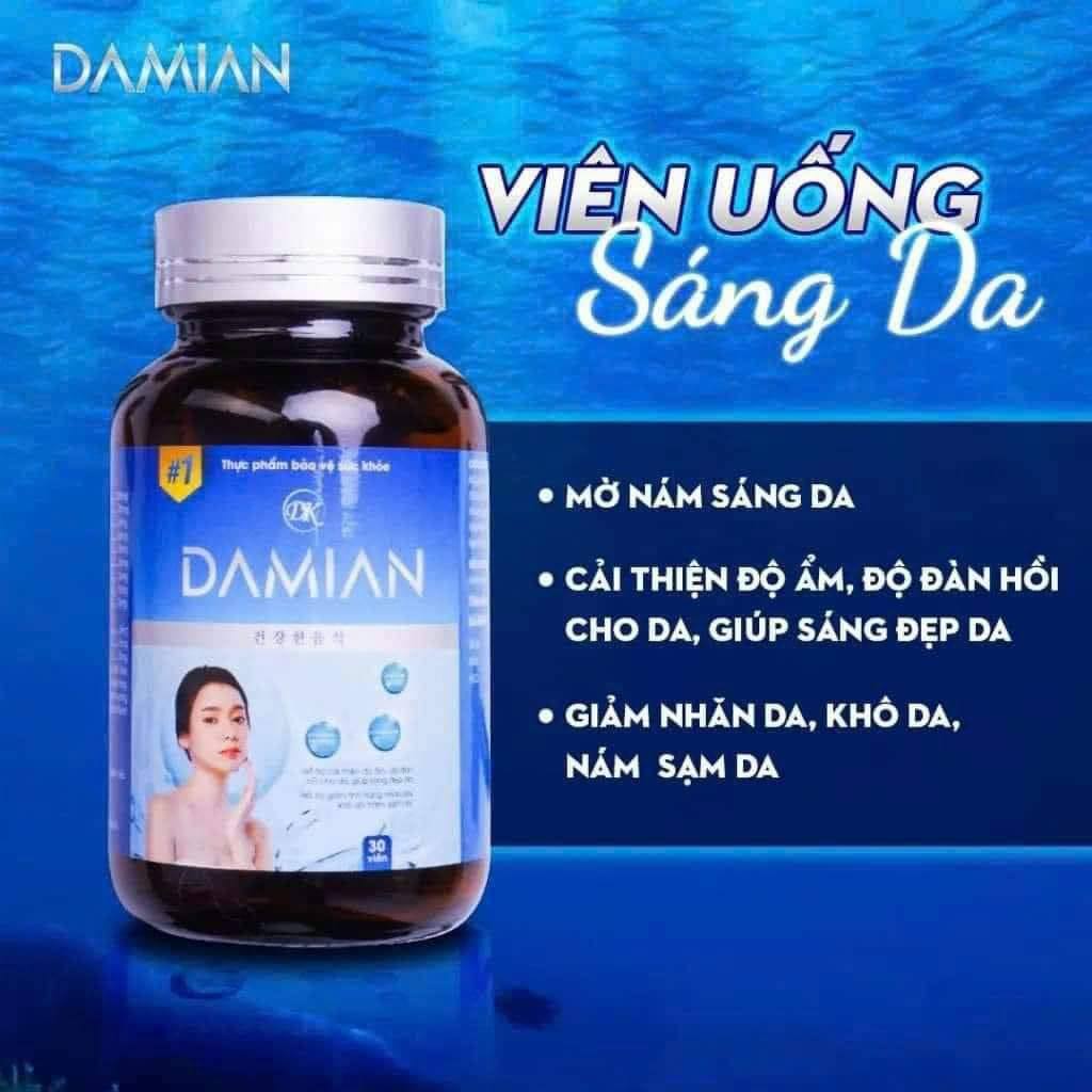 Viên uống trắng da Damian là thực phẩm hỗ trợ làm đẹp