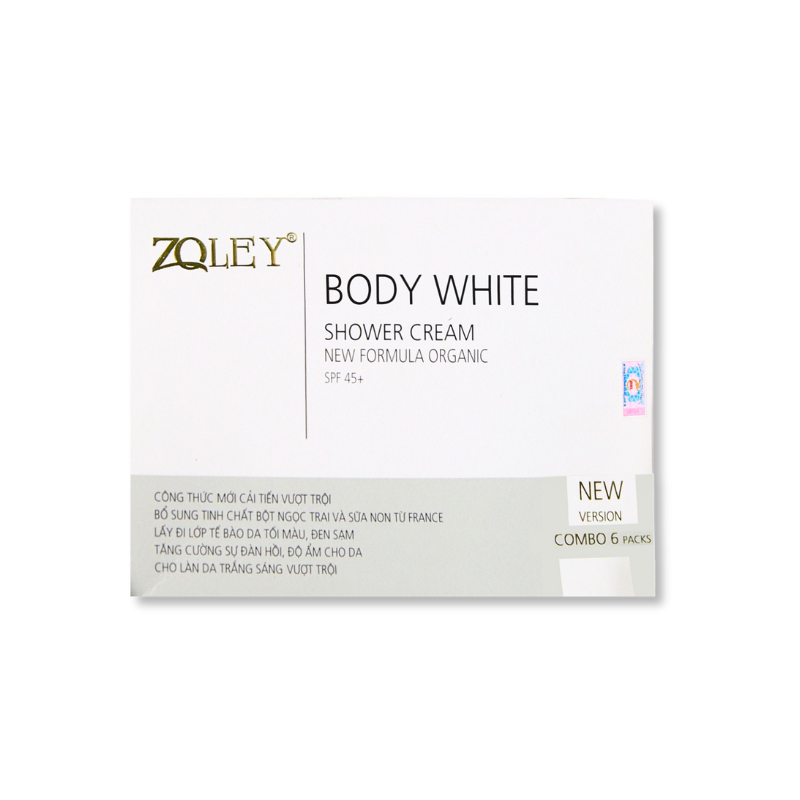 Tắm Trắng Body Zoley Shower Cream Hộp 6 Gói tuyệt đối an toàn và mang đến những lợi ích tích cực đến làn da của bạn
