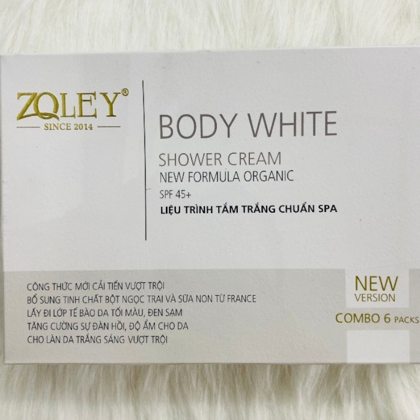 Tắm Trắng Body Zoley Shower Cream Hộp 6 Gói - Liệu Trình Tắm Trắng Chuẩn Spa