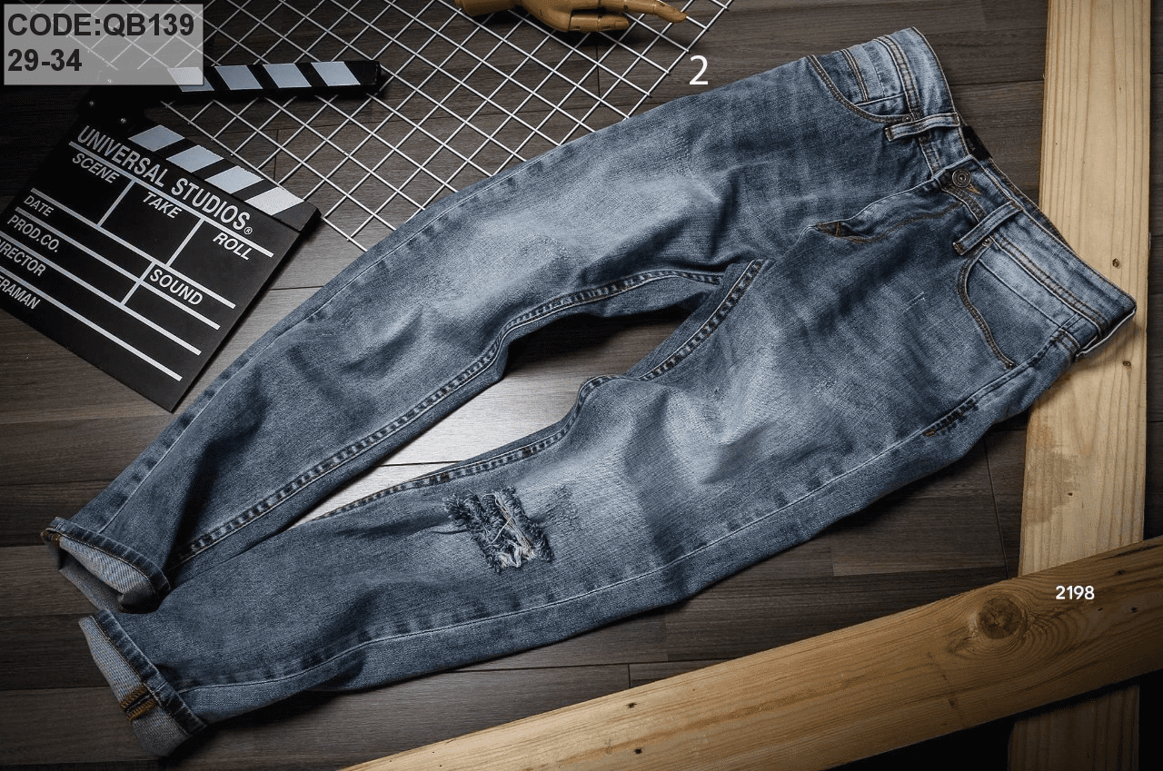 Sỉ quần jean nam cao cấp form slim fit Quần jean nam cao cấp form slim fit
