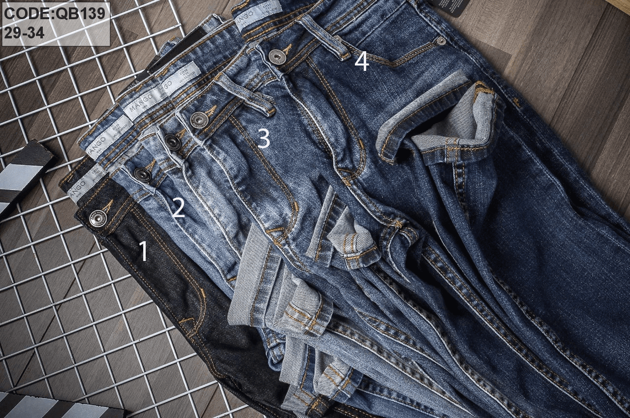 Sỉ quần jean nam cao cấp form slim fit Quần jean nam cao cấp form slim fit