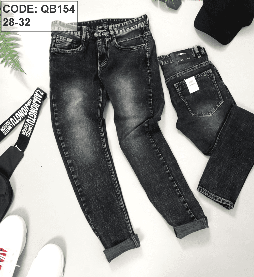 Quần jean nam màu đen xám Quần jean nam màu đen xám