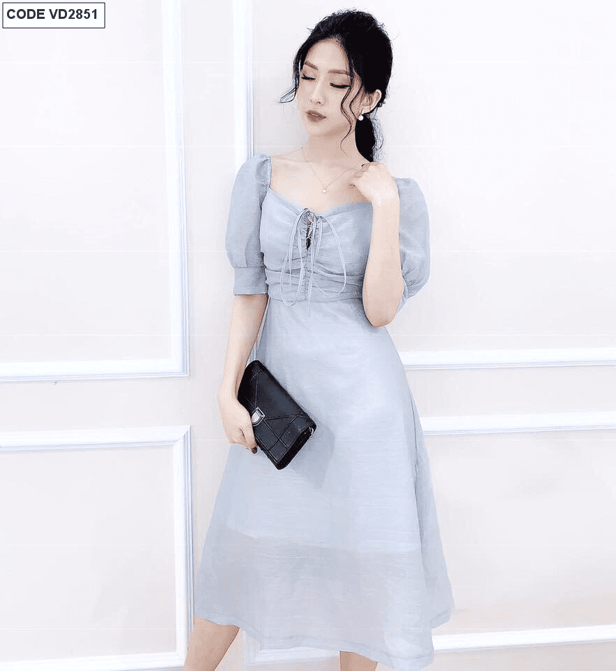 Váy Voan Tiểu Thư Cổ Tàu ALICE Thiết Kế Dài Tay Phối Cúc Bọc, Chât Liệu Mềm  Mại Họa Tiết Hạt Sang Chảnh V784 | Shopee Việt Nam