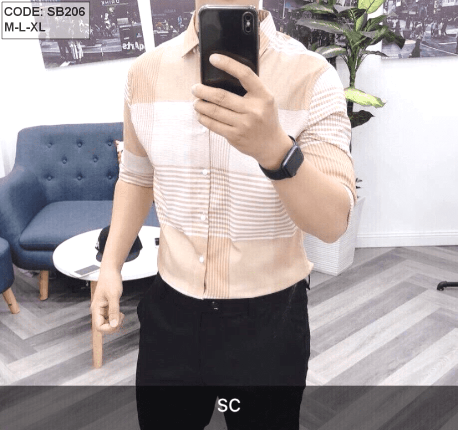 Sơ mi sọc hàn quốc 5D Sơ mi sọc hàn quốc 5D
