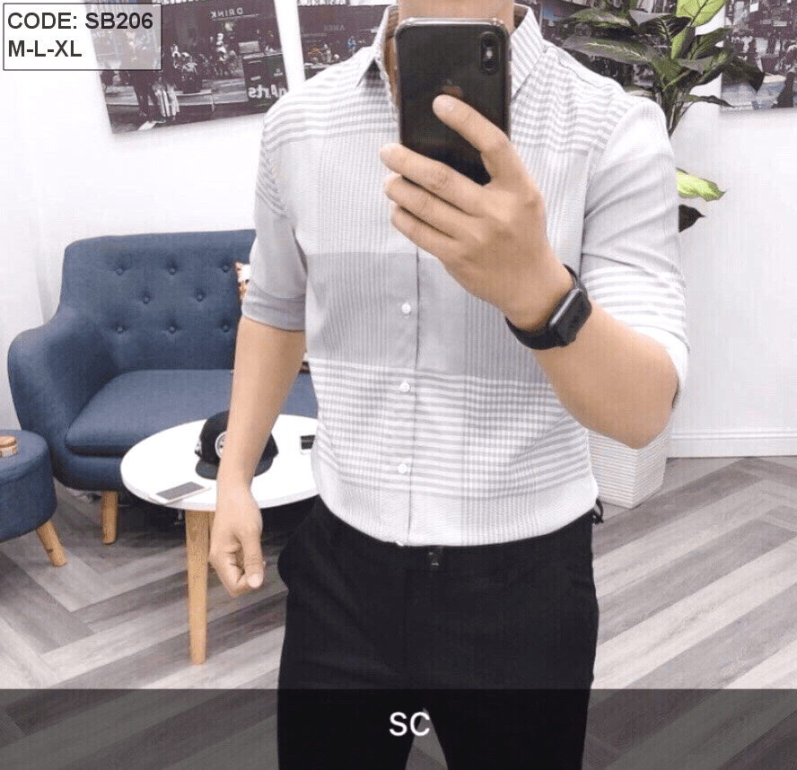Sơ mi sọc hàn quốc 5D Sơ mi sọc hàn quốc 5D