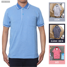 Áo Thun Polo Sọc Nam Cổ Bẻ Có Túi - AS024