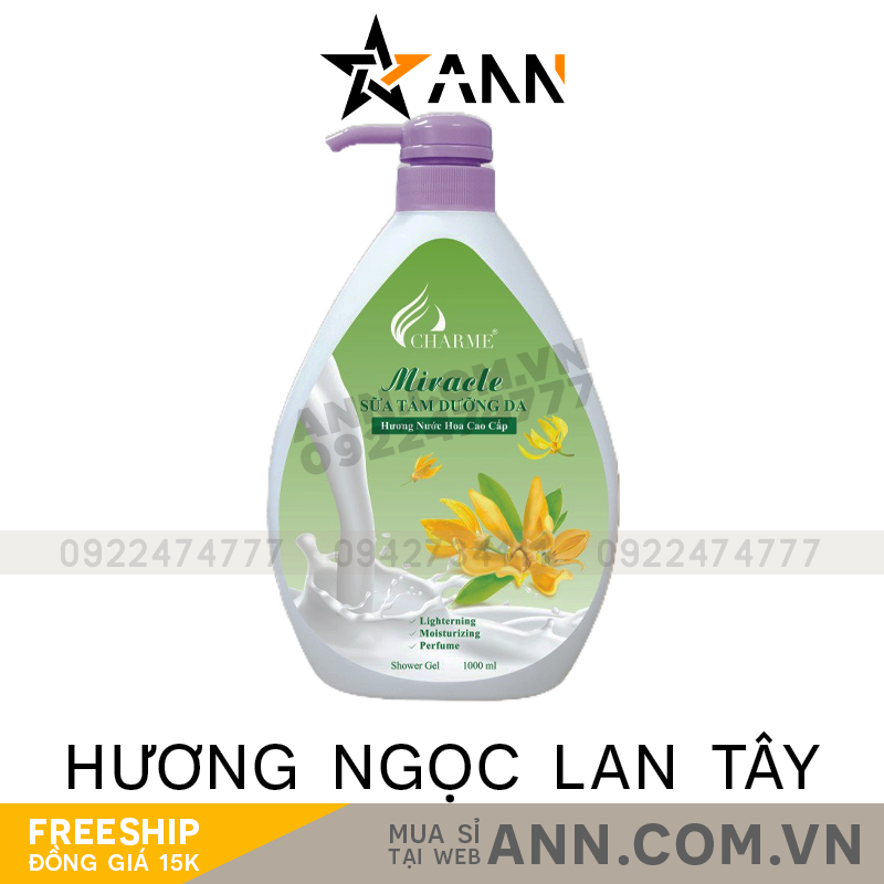 8936194690210-2.png Sữa Tắm Nước Hoa Charme Miracle 1000ml Hương Ngọc Lan Tây - 8936194690210