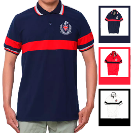 Áo Thun Nam Có Cổ Vải Cá Sấu Thêu Logo Cổ Phối - CS119