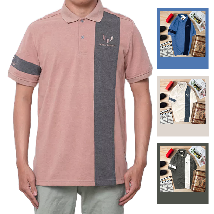 cs127-1.png Áo Thun Cá Sấu Nam Có Cổ Phối Marc Jasson - CS127