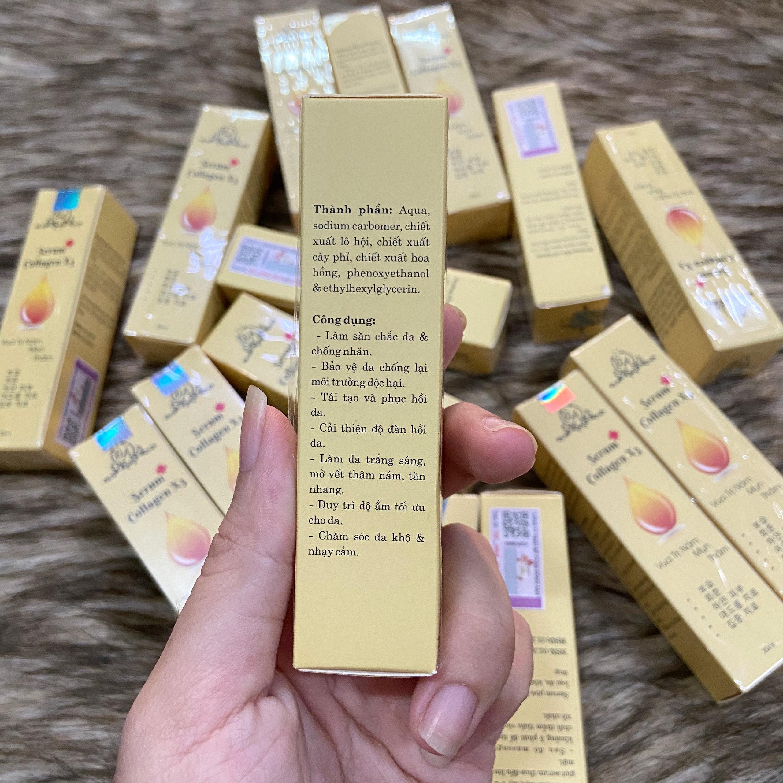 Serum collagen x3 hàng Đông Anh có công dụng gì?