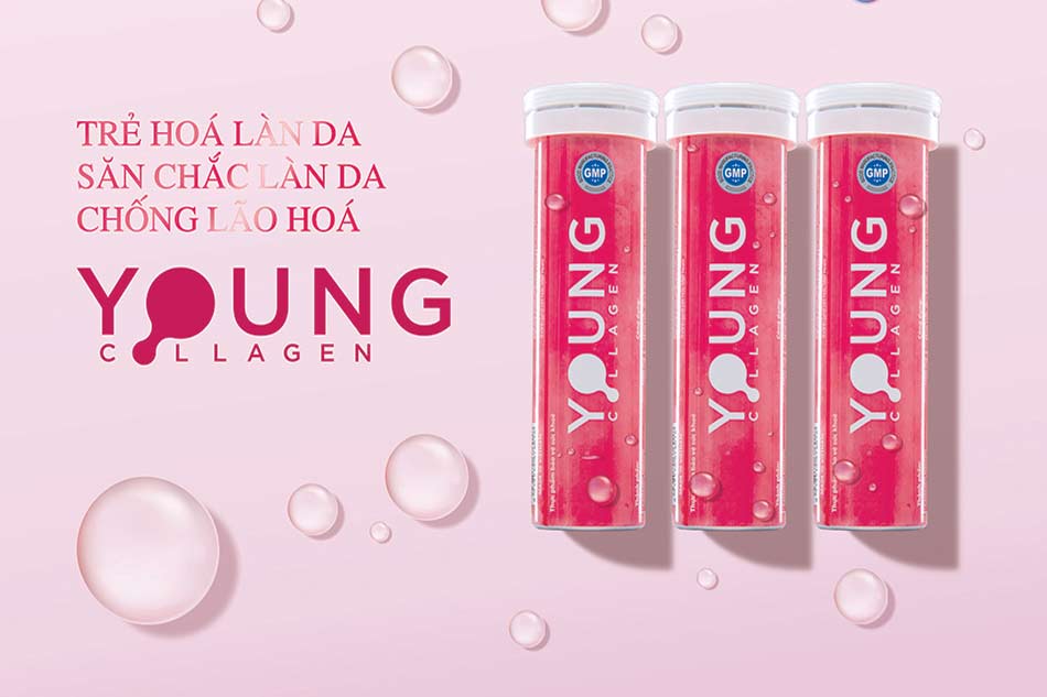 Viên sủi Young Collagen giúp săn chắc da ngăn ngừa lão hóa